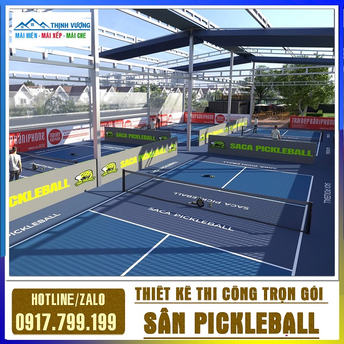 thi công sân pickleball