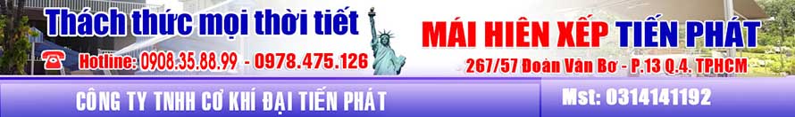 Mái xếp di động Tiến Phát Mái xếp di động sài gòn
